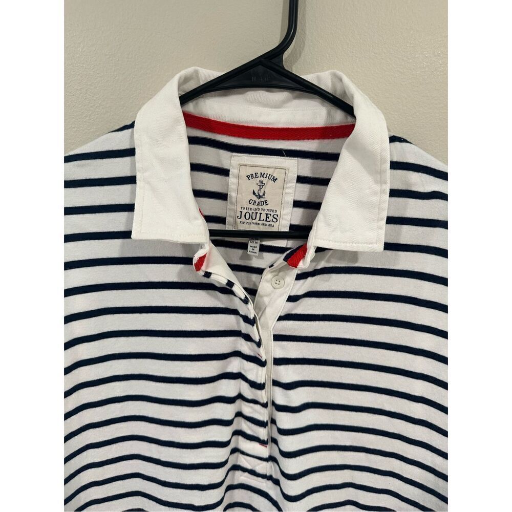 Joules Winona Rugby Dress Navy White Stripes 3/4 Sleeve US 14 - Picture 3 of 5